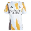 adidas - Camiseta de manga curta Antes do jogo Real Madrid 24/25 – Masculino – White / Crew Orange / Charcoal / Glow Blue