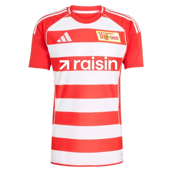 adidas - Camiseta de manga curta Casa 1FC Union Berlin 25/26 – Masculino – Vivid Red / White