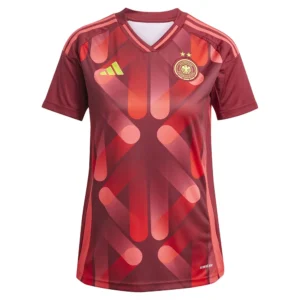 adidas - Camiseta de manga curta feminina Visitante Germany 24/25 – Feminino – Team Coll Burgundy 2