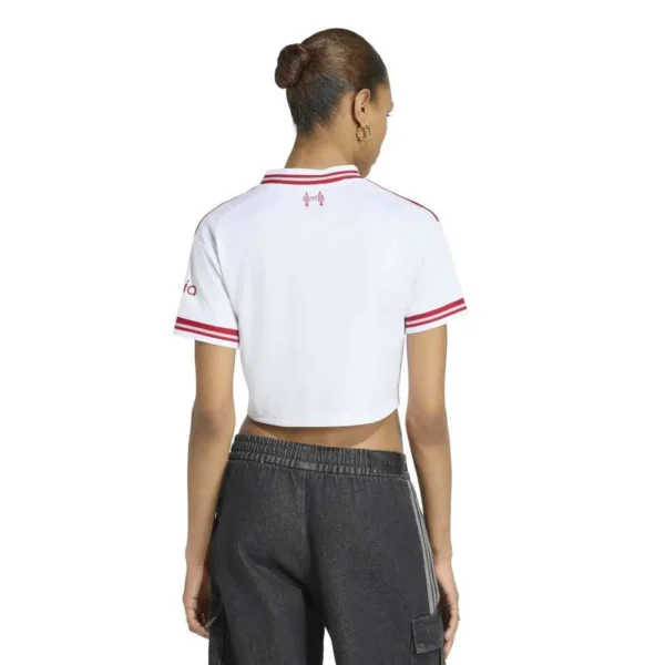 adidas - Camiseta de manga curta feminina Visitante Liverpool FC 26/27 Crop – Feminino – White