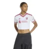adidas - Camiseta de manga curta feminina Visitante Liverpool FC 26/27 Crop – Feminino – White