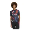 adidas - Camiseta de manga curta júnior Antes do jogo Manchester United 24/25 – Black / Mufc Red / Off White / Team Coll Burgundy 2