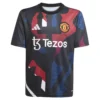adidas - Camiseta de manga curta júnior Antes do jogo Manchester United 24/25 – Black / Mufc Red / Off White / Team Coll Burgundy 2