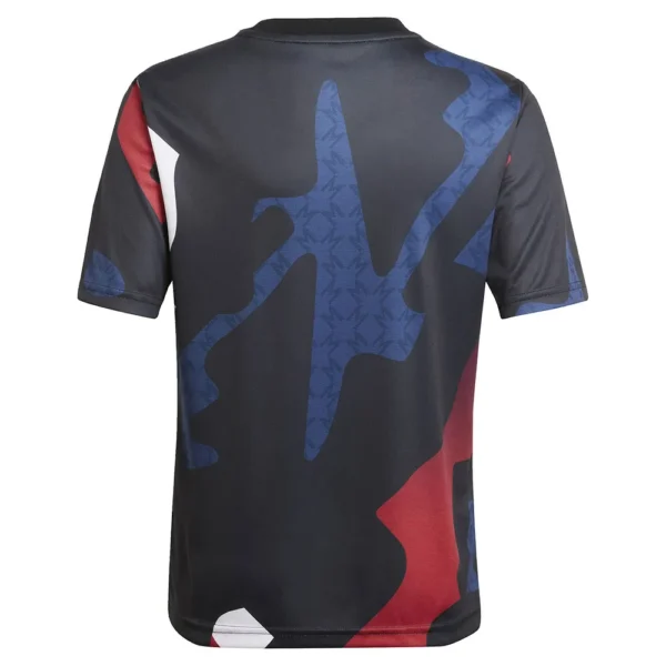 adidas - Camiseta de manga curta júnior Antes do jogo Manchester United 24/25 – Black / Mufc Red / Off White / Team Coll Burgundy 2