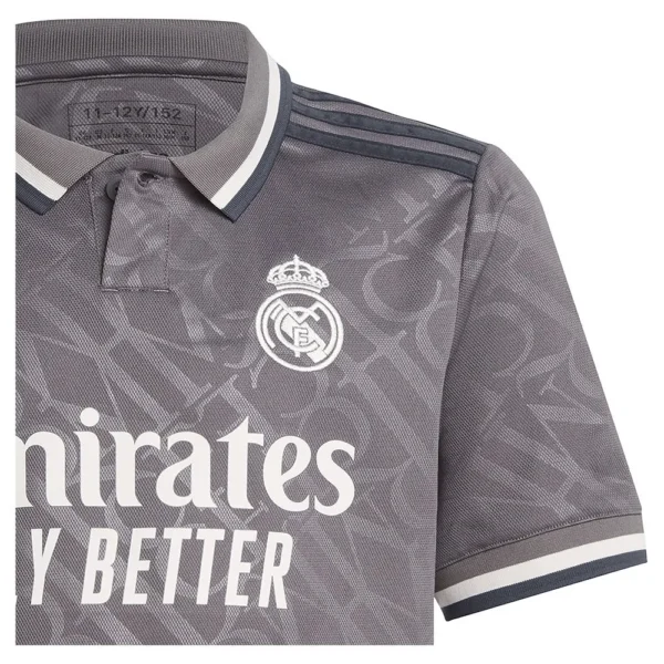adidas - Camiseta de manga curta júnior Terceira Real Madrid 24/25 – Charcoal