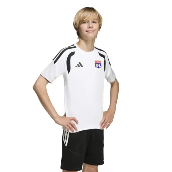 adidas - Camiseta de manga curta júnior Treinamento Olympique De Lyon 26/27 Jersey – White / Black