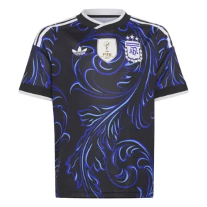 adidas - Camiseta de manga curta júnior Visitante Argentina 26/27 – Black / Lucid Blue / Blue Burst