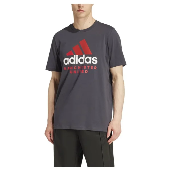 adidas - Camiseta de manga curta Manchester United 24/25 SZN Graphic – Masculino – Night Grey