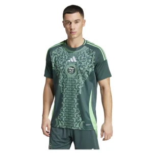 adidas - Camiseta de manga curta Visitante Argelia 24/25 – Masculino – Mineral Green S16