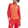 adidas - Camisa feminina com fecho de correr a meio Treinamento FC Bayern Munich 23/24 – Feminino – Bright Red / Red / White