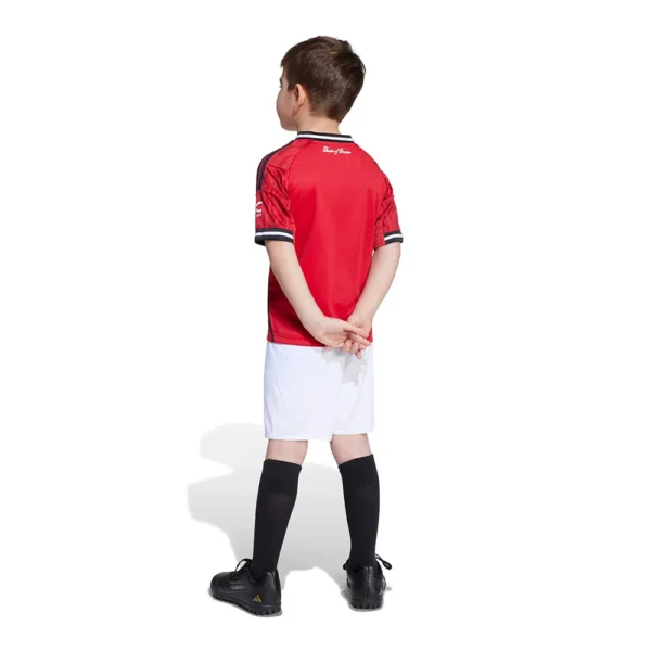 adidas - Conjunto Junior de manga curta Casa Manchester United 25/26 Mini – Mufc Red