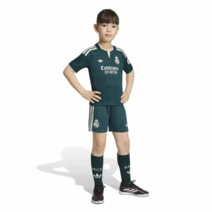 adidas - Conjunto Junior de manga curta Visitante Real Madrid 26/27 Mini – Aurora Ivy