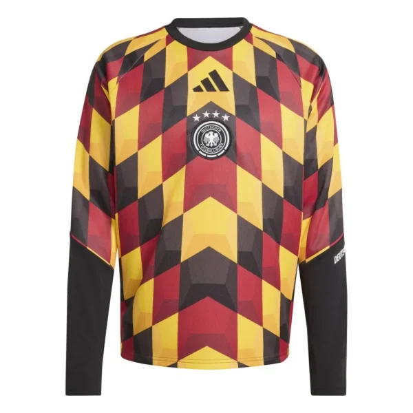 adidas - Moletom Antes do jogo Germany 26/27 Warm Home – Masculino – Black / Team Yellow