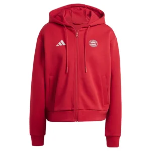 adidas - Moletom com capuz feminino FC Bayern Munich 24/25 Anthem – Team Power Red 2
