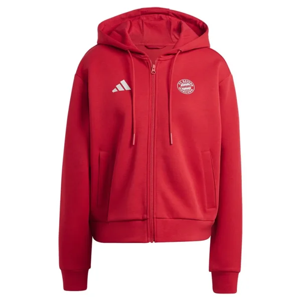 adidas - Moletom com capuz feminino FC Bayern Munich 24/25 Anthem – Team Power Red 2