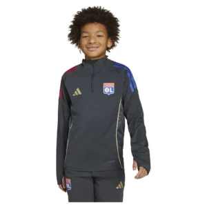 adidas - Moletom juvenil Treinamento Olympique De Lyon Tiro 25/26 Competition – Carbon / Hazy Beige
