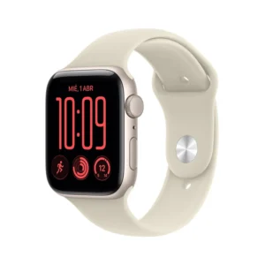 Apple - Watch SE 3 GPS 44 mm Sport Band smartwatch - M-L White Star / Sand