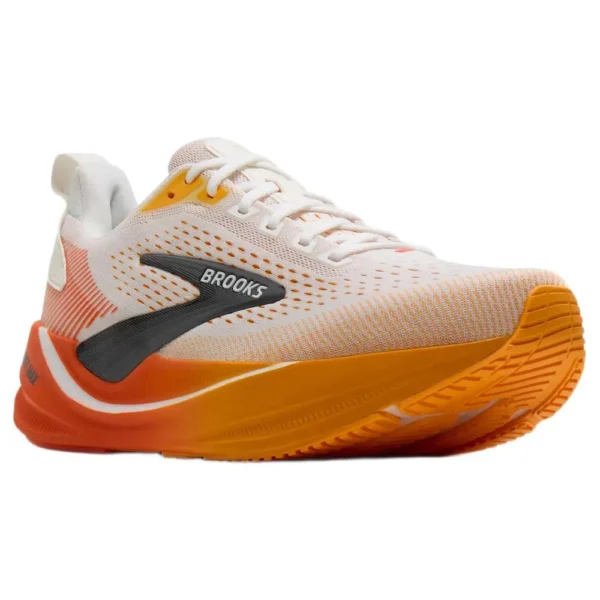 Brooks Tênis de corrida Ghost Max 4 – Masculino – White / Orange / Red