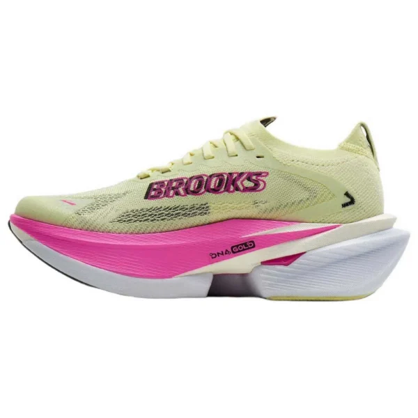 Brooks Tênis de corrida Hyperion Max 3 – Feminino – Luminary / Cyber Pink / Black