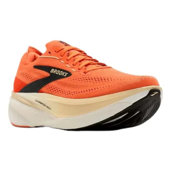 Brooks Tênis de corrida Hyperion Max 4 – Masculino – Tigerlily / Wood Ash / Black