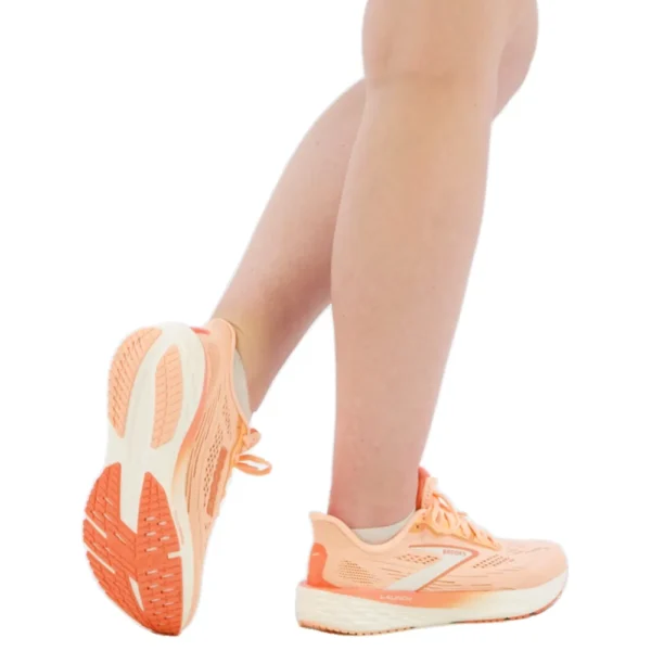 Brooks Tênis de corrida Launch 12 – Feminino – Peach / Coconut / Peach Echo