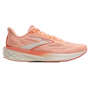 Brooks Tênis de corrida Launch 12 – Feminino – Peach / Coconut / Peach Echo