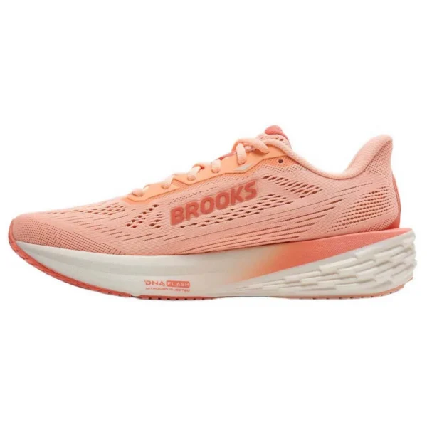 Brooks Tênis de corrida Launch 12 – Feminino – Peach / Coconut / Peach Echo