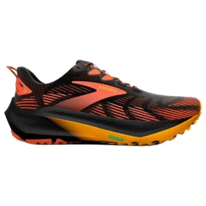 Brooks Tênis de trail running Ghost Trail – Masculino – Black / Red / Orange