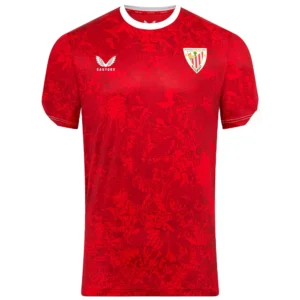 Castore - Camiseta de manga curta Antes do jogo Athletic Club 25/26 – Masculino – Racing Red / Brilliant White