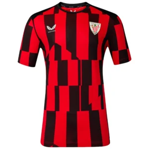 Castore - Camiseta de manga curta Antes do jogo Athletic Club Bilbao 26/27 – Masculino – Racing Red / Black