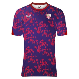 Castore - Camiseta de manga curta Antes do jogo Sevilla FC 24/25 – Masculino – Parachute Purple / True Red
