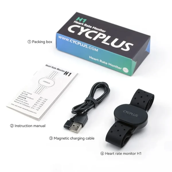 Cycplus - Sensor de frequência cardíaca H1 - Black