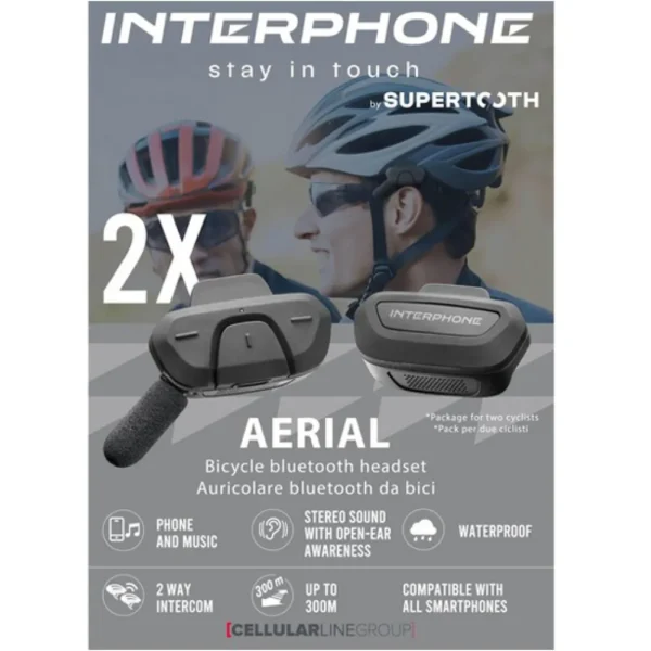 Interphone cellularline - Intercom Aerial Twin Pack - Black