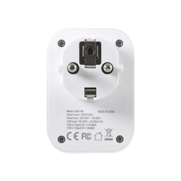 Lifeventure - Adaptador de tomada mundial para europeu com USB
