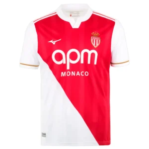 Mizuno - Camiseta de manga curta Casa AS Monaco 25/26 – Masculino – Tango Red