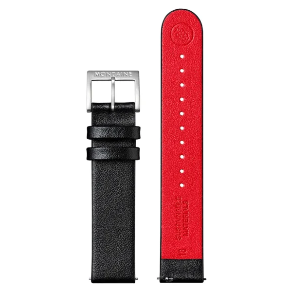 Mondaine - Alça Vegan Lining 18 mm - Black