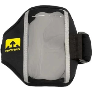 Nathan - Braçadeira para corrida Super 5K iPhone5/Samsung - Black / Sulfur Spring