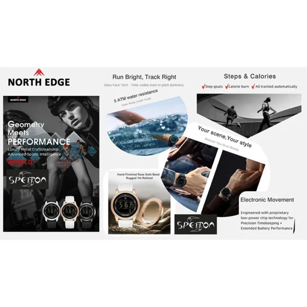 North edge - Relógio Apollo - Silver / Grey