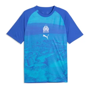 Puma - Camiseta de manga curta Antes do jogo Olympique Marseille 25/26 – Masculino – Royal Sapphire / Team Aqua