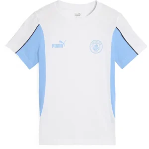 Puma - Camiseta de manga curta Manchester City FC Football Archive – Masculino – White / Team Light Blue