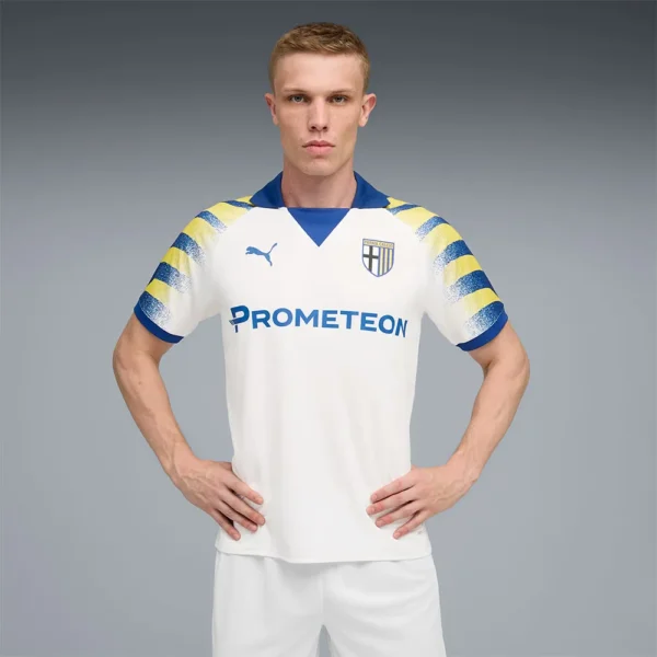 Puma - Camiseta de manga curta Quarto equipamento Parma Calcio 25/26 – Masculino – White / Clyde Royal