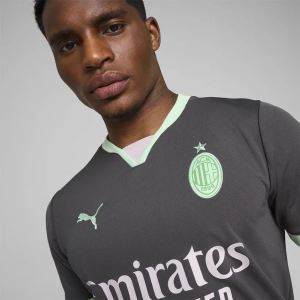 Puma - Camiseta de manga curta Terceira AC Milan 24/25 – Masculino – Shadow Gray / Fresh Mint