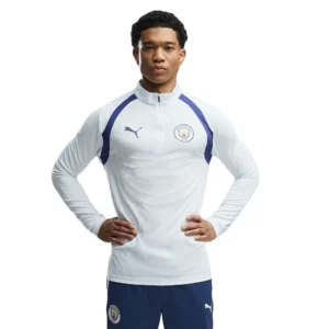Puma - Moletom com meia-zíper Treinamento Manchester City FC 26/27 – Masculino – Dewdrop / Blue Jewel