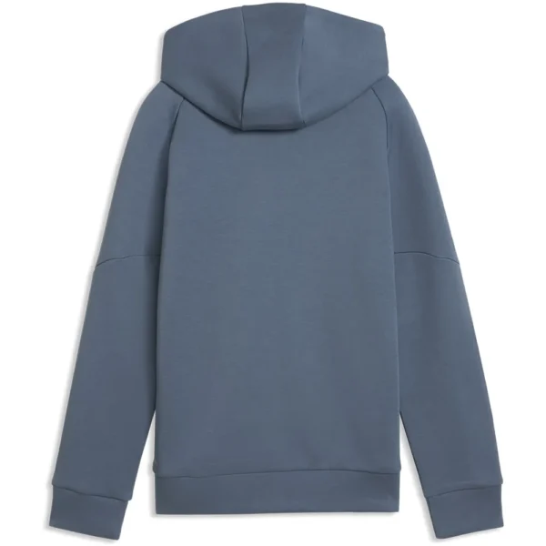 Puma - Moletom com zíper completo para crianças Viagem Manchester City FC 26/27 Tech Hoodie – Evening Sky / Luminous Blue