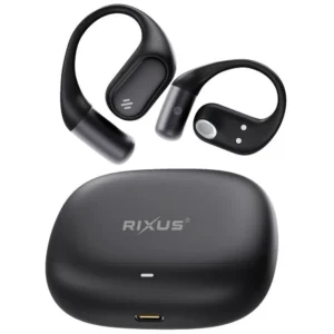 Rixus - Auscultadores desportivos sem fios Open Ear Sports Headphones TE09 - Black