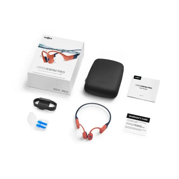 Shokz - Auscultadores desportivos sem fios OpenSwim Pro - Red