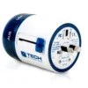 Travel blue - Adaptador Twist & Slide+2 USB Plug - White / Blue