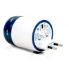 Travel blue - Adaptador Twist & Slide+2 USB Plug - White / Blue
