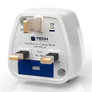 Travel blue - Adaptador World To UK Plug With Earthed - White