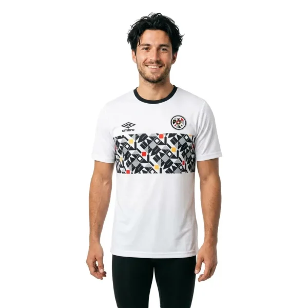 Umbro - Camiseta de manga curta Germany Chest Panel World Cup 2022 – Feminino – Brilliant White